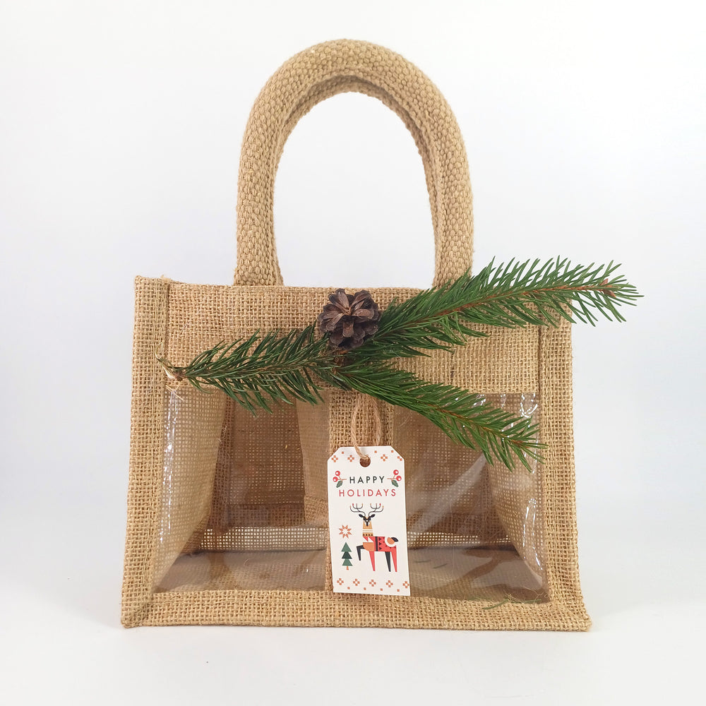 Borsina Regalo in Juta con 2 Finestre